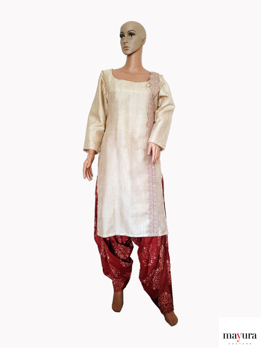 Jute-Finish Cotton-Linen Kurti