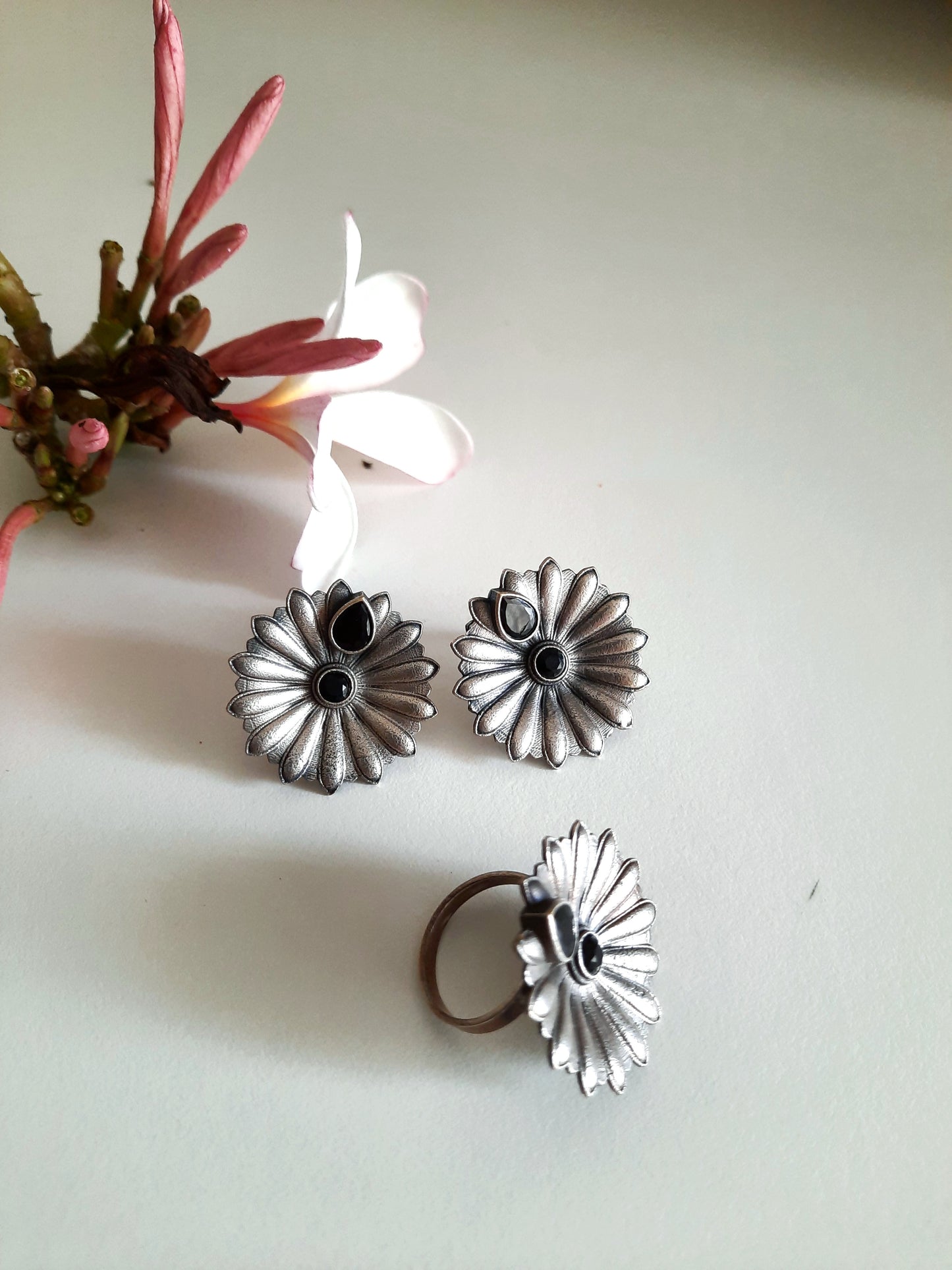 Biancaa Black-Beauty Earrings Set