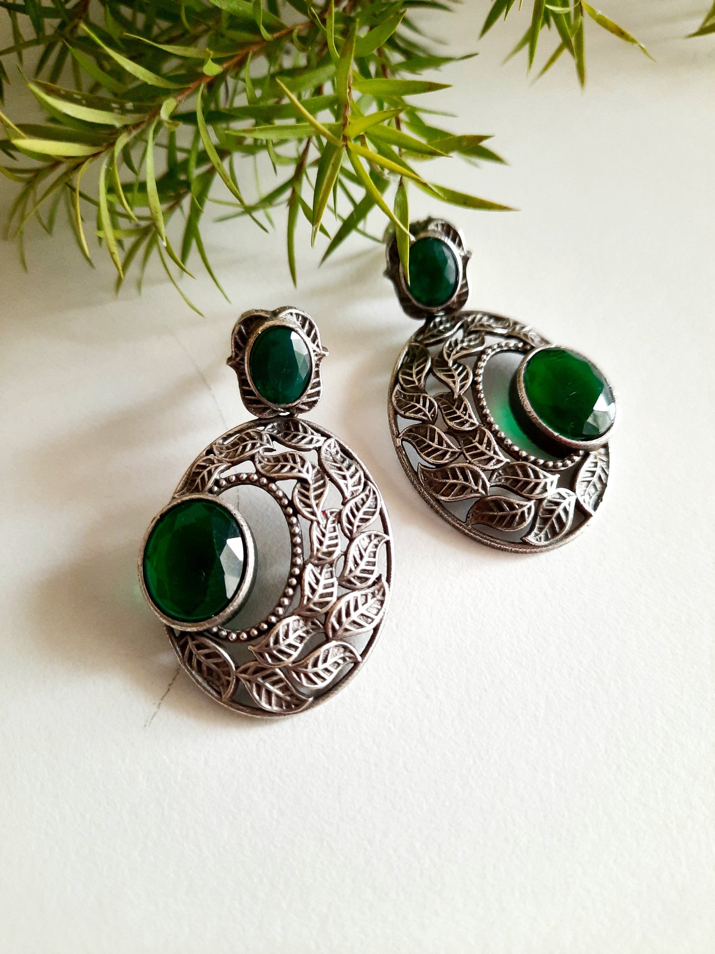 Gamini Green Earrings