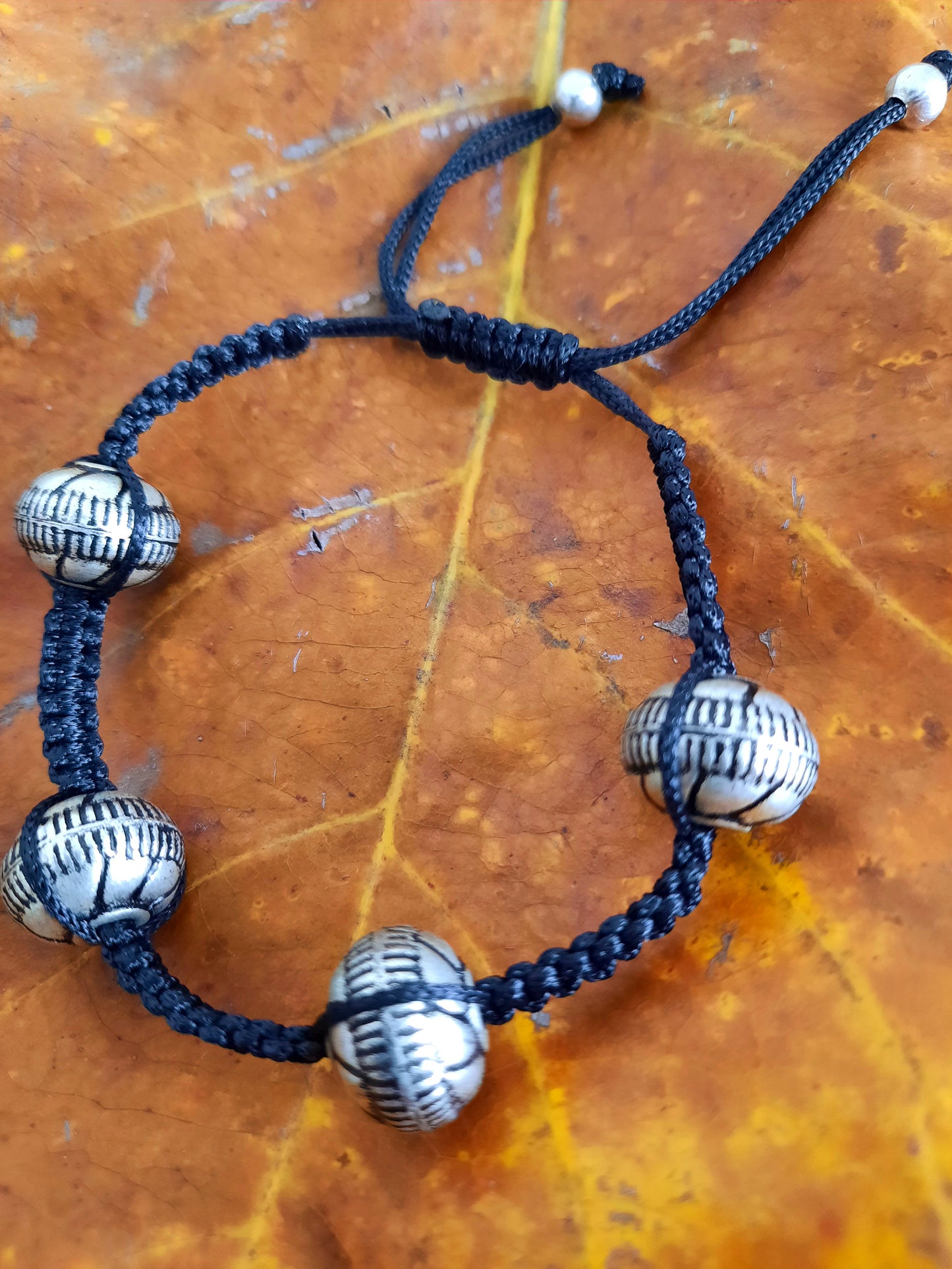 Corded Round Bead bracelet