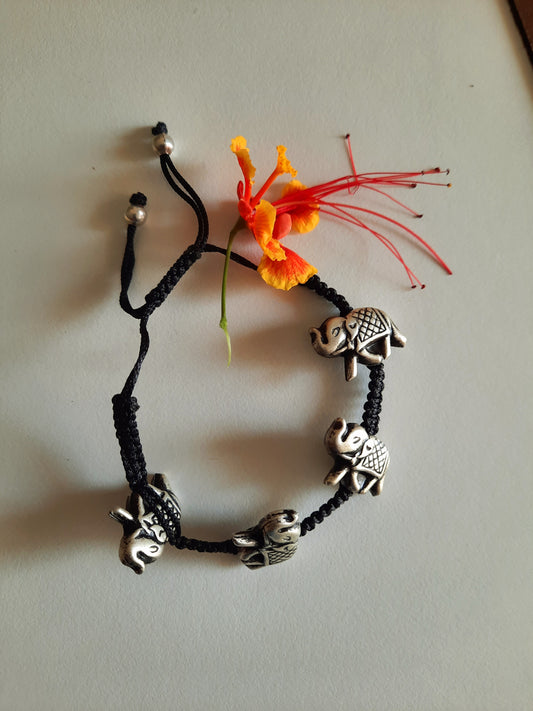 Corded Elephant bracelet