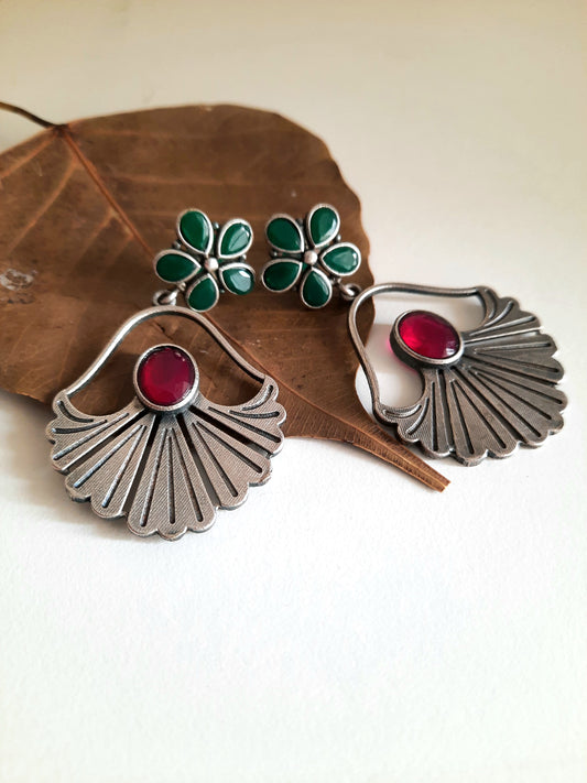 Fiona Green-n-Pink Earrings