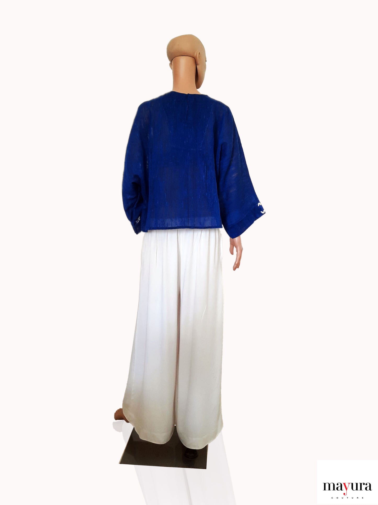 Sapphire Blue Top with Baggy Sleeves