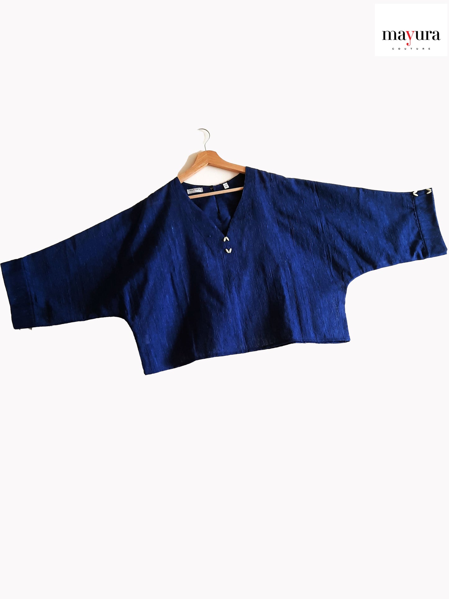 Sapphire Blue Top with Baggy Sleeves