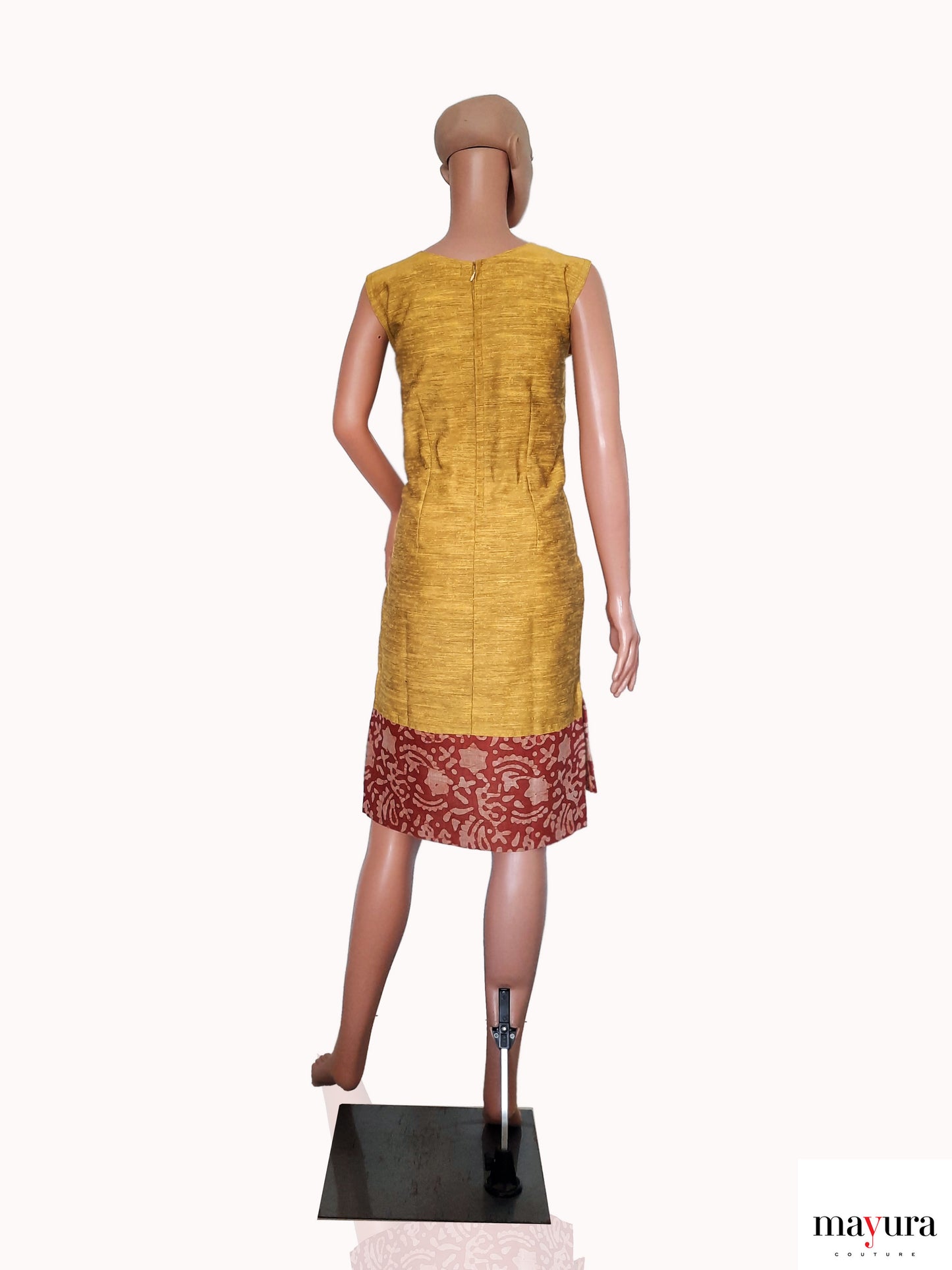 Heritage Fusion Dress in Yellow and honey.