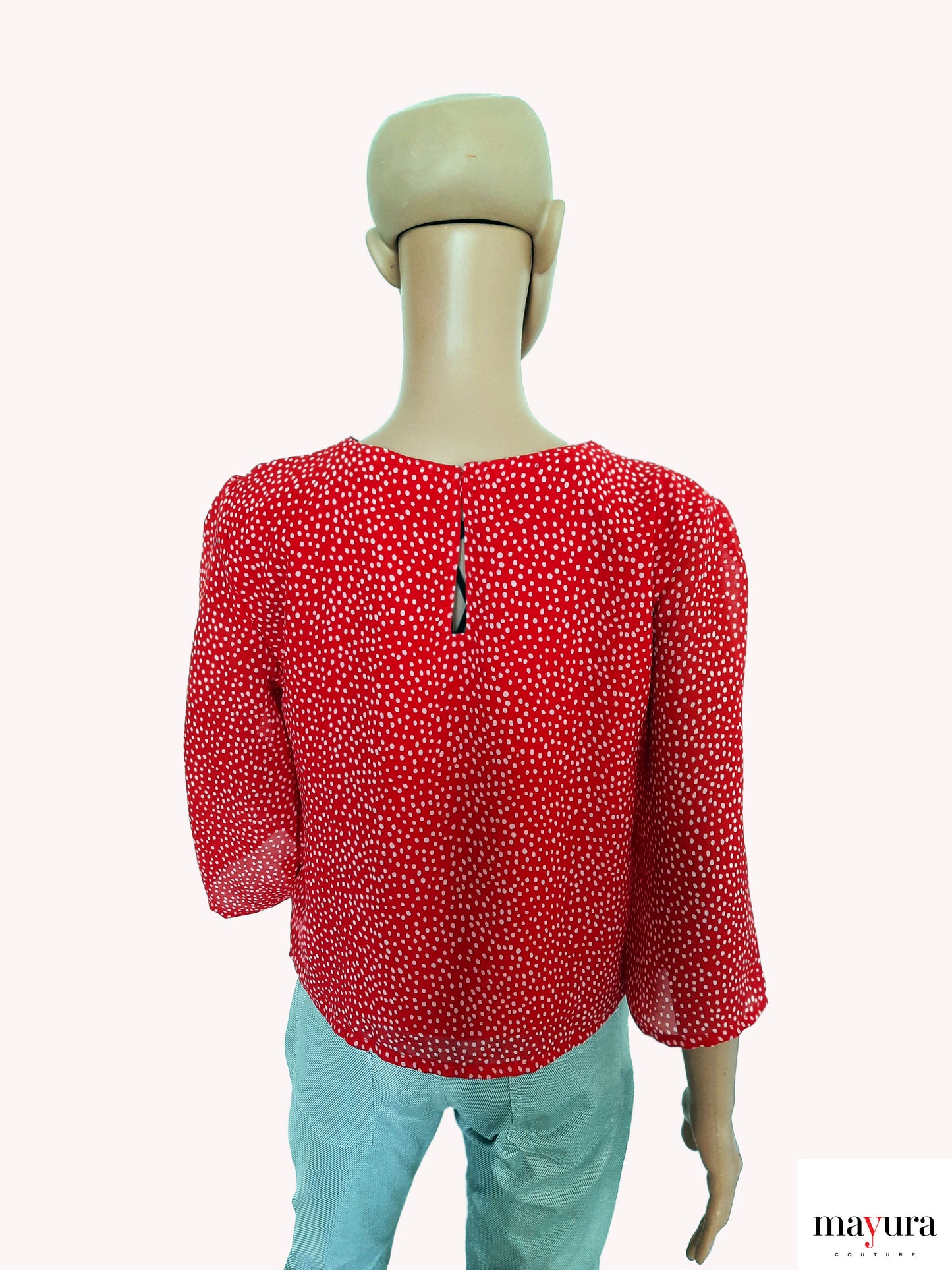 Red Polka-Dot Crop Top