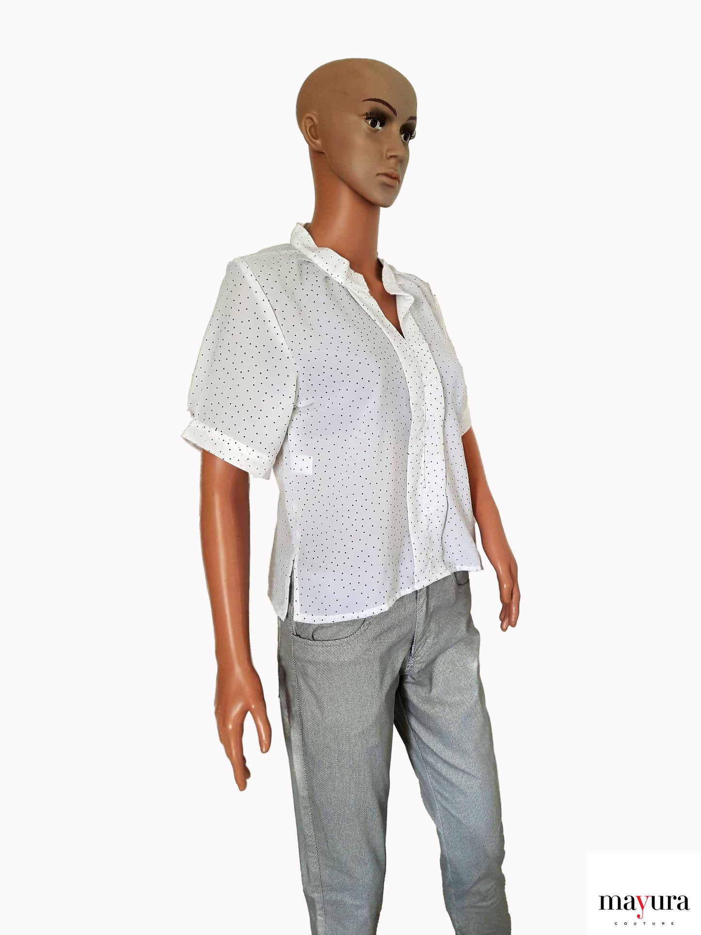 Polka Dot Elegance Georgette Top