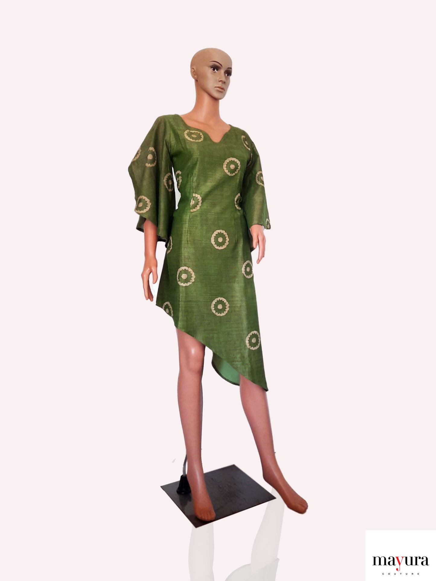 Heritage Fusion Sheath Dress with Batik Prints