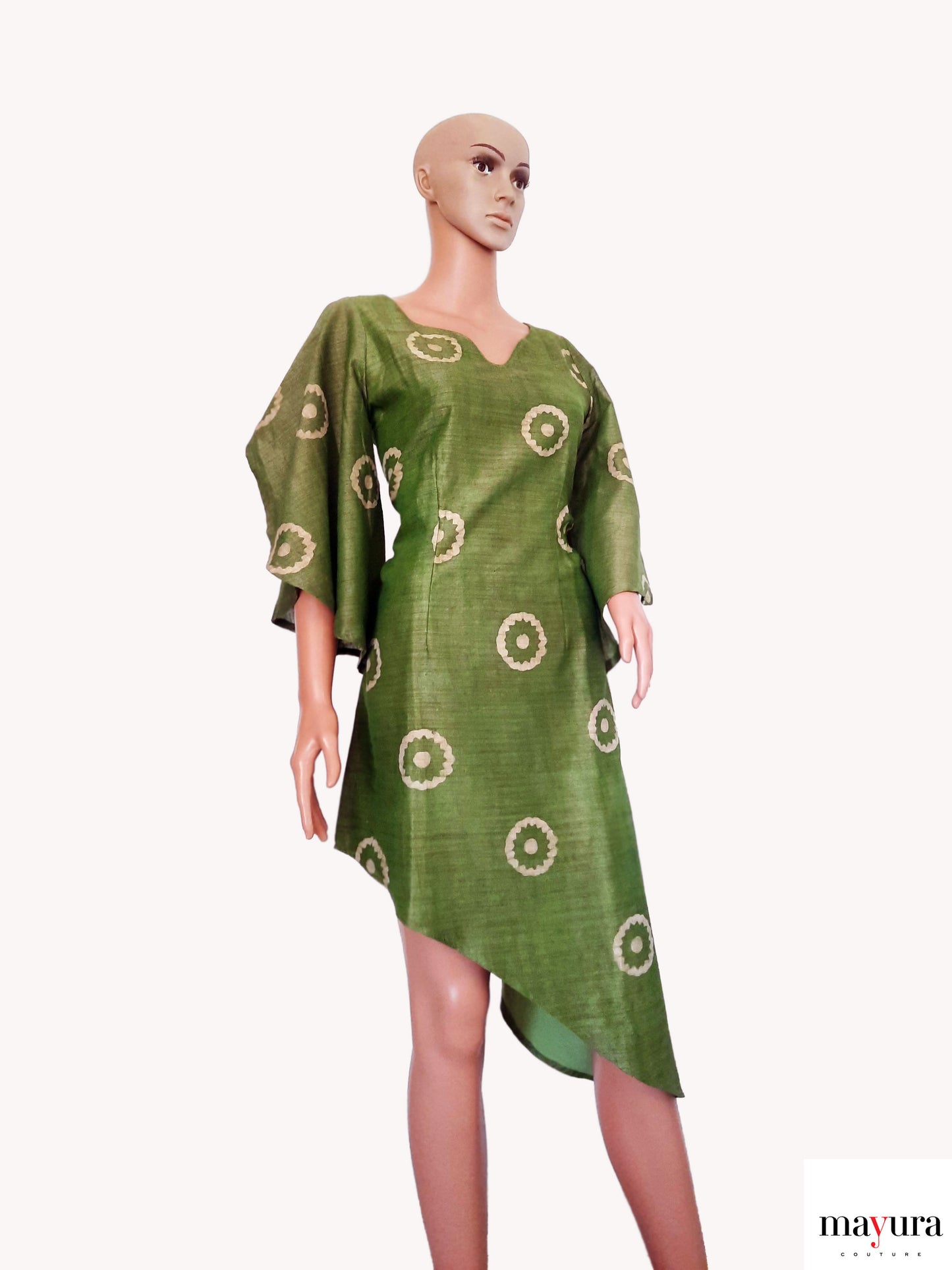 Heritage Fusion Sheath Dress with Batik Prints