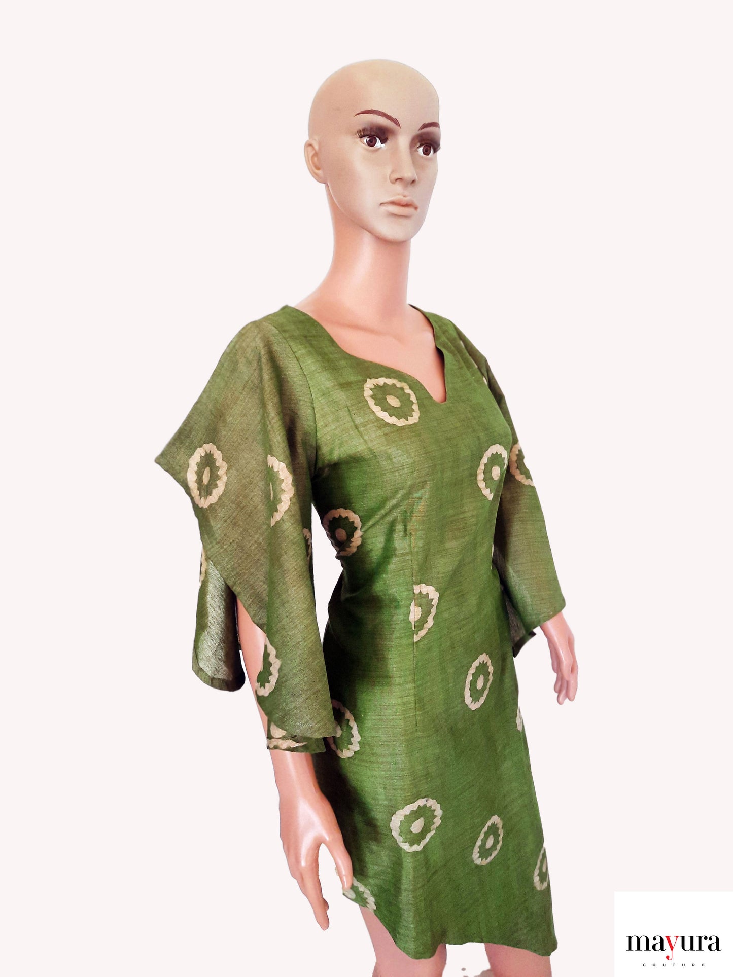 Heritage Fusion Sheath Dress with Batik Prints