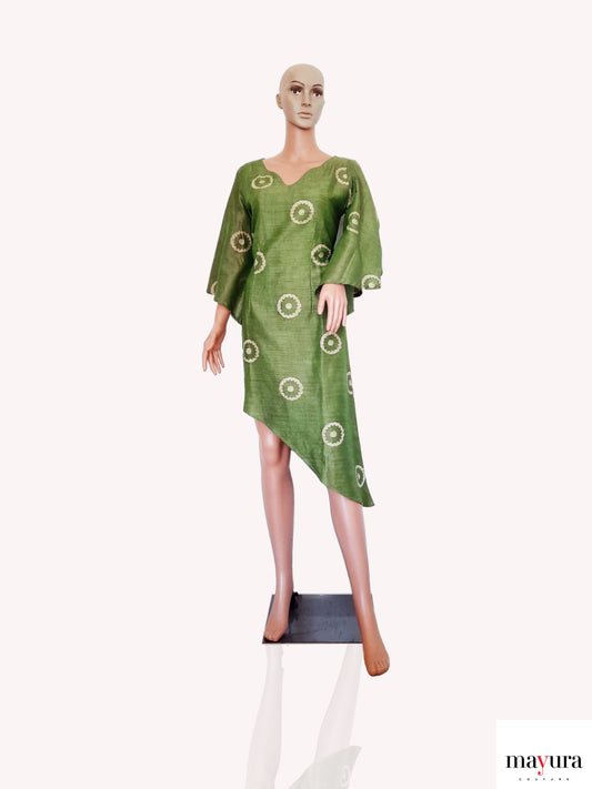 Heritage Fusion Sheath Dress with Batik Prints