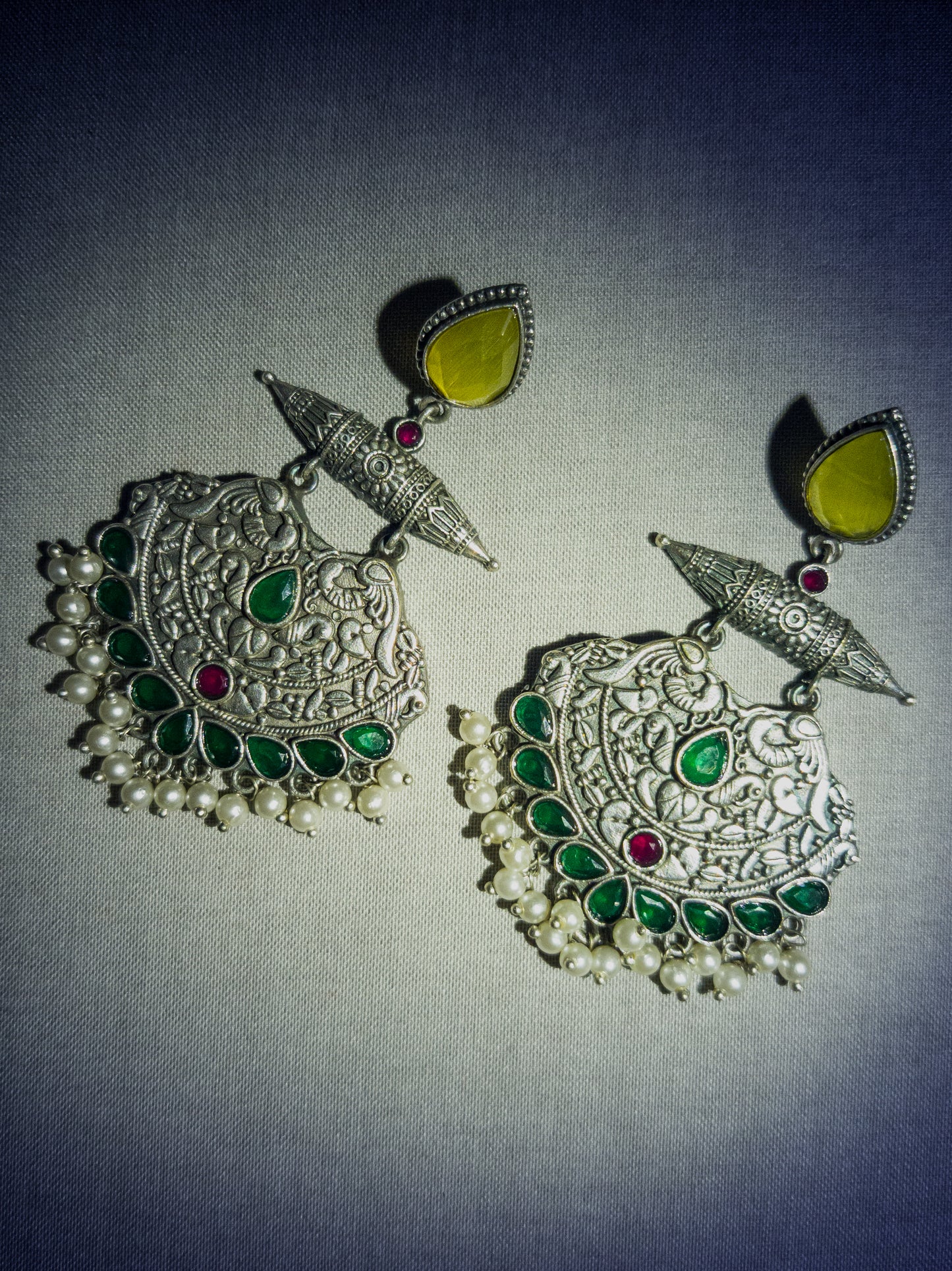 Yaminii Yellow Festive Earrings